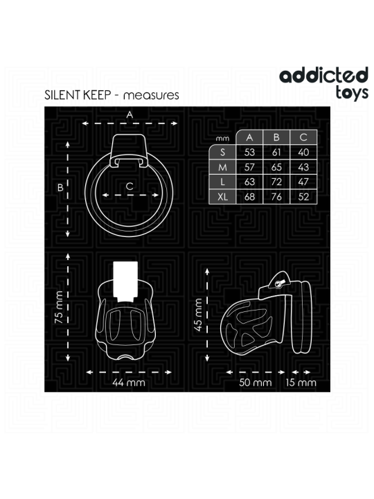 ADDICTED TOYS LOCKED - SILENT KEEP JAULA PARA PENE 7,5 CM