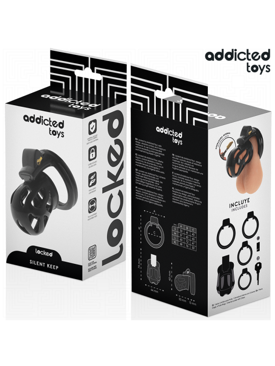 ADDICTED TOYS LOCKED - SILENT KEEP JAULA PARA PENE 7,5 CM