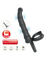 PRETTY LOVE - TATUM ANILLO VIBRADOR PENE CON PLUG 10 VIBRACIONES NEGRO