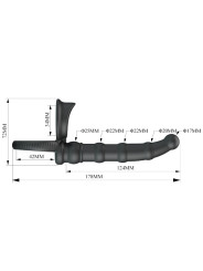 PRETTY LOVE - TATUM ANILLO VIBRADOR PENE CON PLUG 10 VIBRACIONES NEGRO