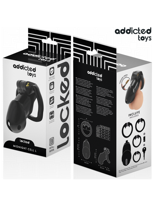 ADDICTED TOYS LOCKED - MINDNIGHT CELL JAULA PARA PENE TALLA L