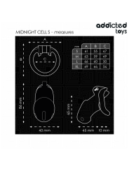 ADDICTED TOYS LOCKED - MINDNIGHT CELL JAULA PARA PENE TALLA S