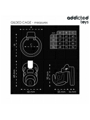ADDICTED TOYS LOCKED - GILDEN CAGE JAULA PARA PENE DE SILICONA 8,5 CM