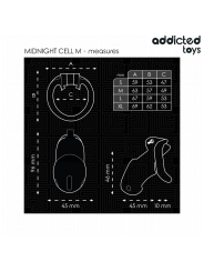 ADDICTED TOYS LOCKED - MINDNIGHT CELL JAULA PARA PENE TALLA M