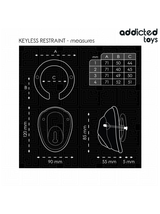 ADDICTED TOYS LOCKED - KEYLESS RESTRAINT JAULA PARA PENE 11,5 CM