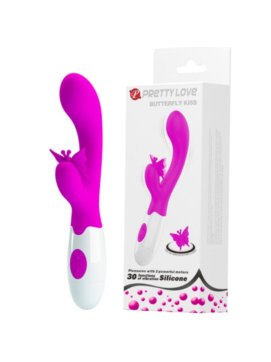 PRETTY LOVE - BUTTERFLY KISS VIBRADOR RABBIT 30 FUNCIONES MORADO