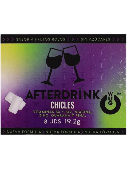 WUG After Drink – El chicle funcional que te ayuda a recuperar energía tras la noche BLISTER 8 UDS