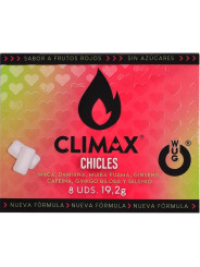 WUG Climax - Chicle funcional con Maca, Damiana y Ginseng para potenciar el deseo y la vitalidad íntima BLISTER 8 UDS