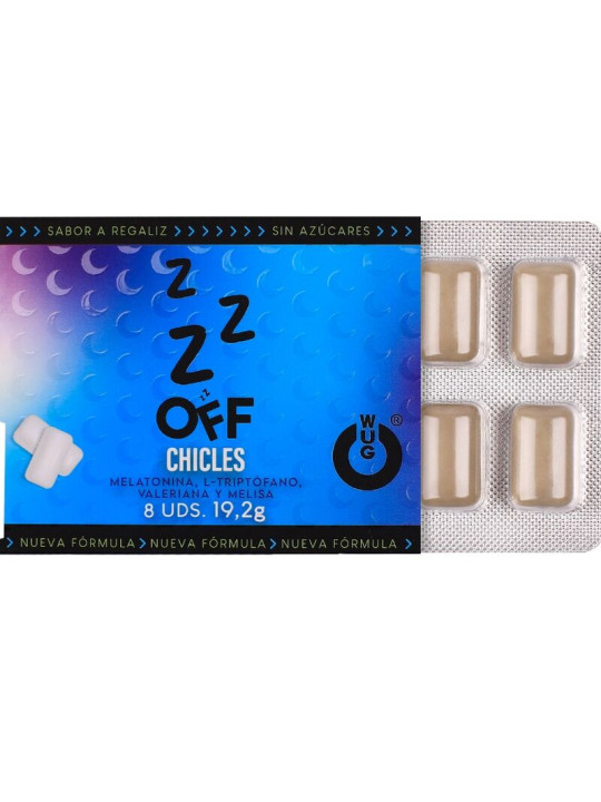 WUG Off - El chicle funcional que te ayuda a relajarte y dormir mejor BLISTER 8 UDS