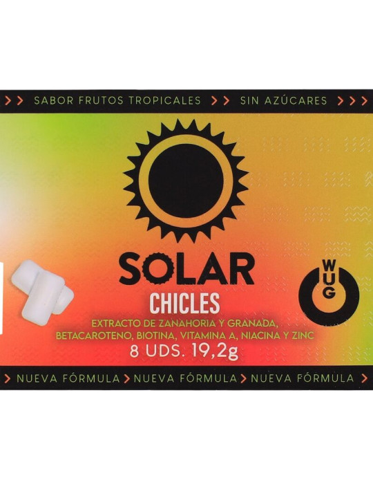WUG Solar - El chicle que prepara tu piel para el sol BLISTER 8 UDS