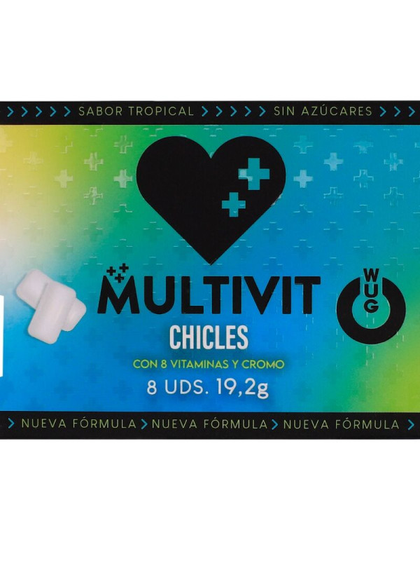 WUG Multivit - El chicle funcional que refuerza tus defensas cada día BLISTER 8 UDS
