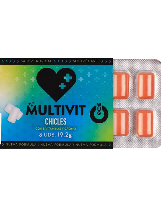WUG Multivit - El chicle funcional que refuerza tus defensas cada día BLISTER 8 UDS