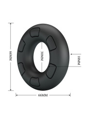 CRAZY BULL - BERTRAM ANILLO PARA PENE SUPER SOFT SILICONA NEGRO