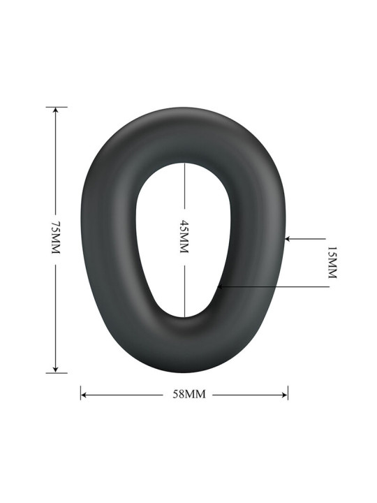 CRAZY BULL - VESPER ANILLO PARA PENE SUPER SOFT SILICONA NEGRO