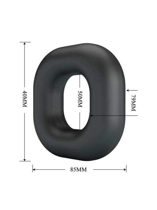 CRAZY BULL - WALDEN ANILLO PARA PENE SUPER SOFT SILICONA NEGRO