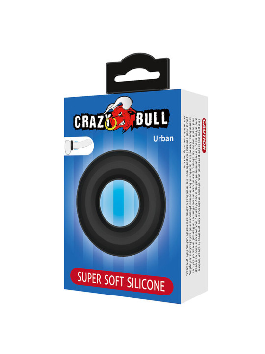 CRAZY BULL - URBAN ANILLO PARA PENE SILICONA SUPER SOFT NEGRO