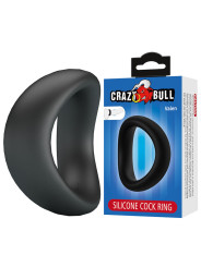 CRAZY BULL - VALEN ANILLO PARA PENE ERGONÓMICO SILICONA NEGRO