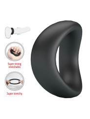 CRAZY BULL - VALEN ANILLO PARA PENE ERGONÓMICO SILICONA NEGRO