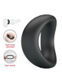 CRAZY BULL - VALEN ANILLO PARA PENE ERGONÓMICO SILICONA NEGRO