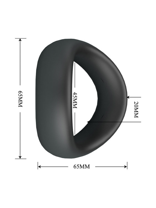 CRAZY BULL - VALEN ANILLO PARA PENE ERGONÓMICO SILICONA NEGRO