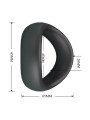 CRAZY BULL - VALEN ANILLO PARA PENE ERGONÓMICO SILICONA NEGRO
