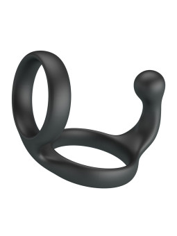 CRAZY BULL - FLORIAN ANILLO DOBLE PARA PENE Y TESTÍCULOS SILICONA NEGRO