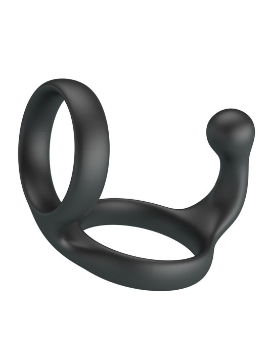 CRAZY BULL - FLORIAN ANILLO DOBLE PARA PENE Y TESTÍCULOS SILICONA NEGRO