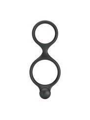 CRAZY BULL - FLORIAN ANILLO DOBLE PARA PENE Y TESTÍCULOS SILICONA NEGRO