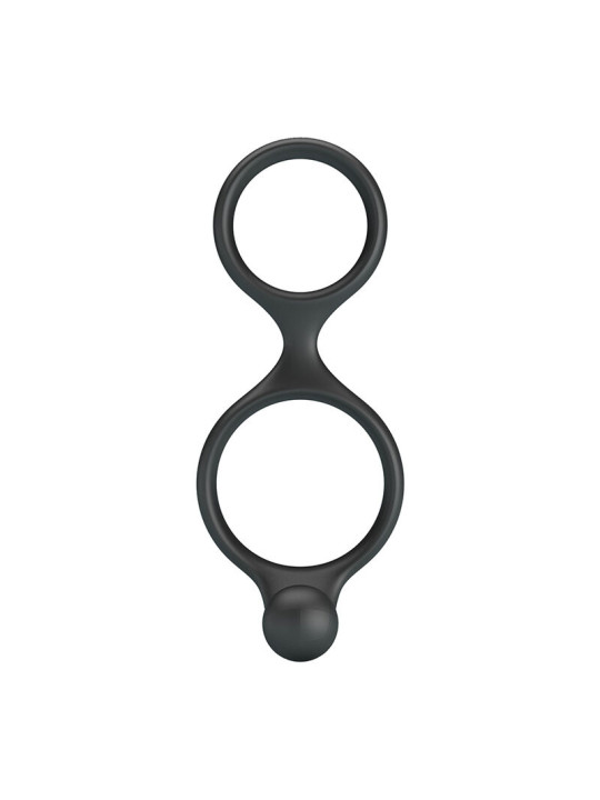 CRAZY BULL - FLORIAN ANILLO DOBLE PARA PENE Y TESTÍCULOS SILICONA NEGRO