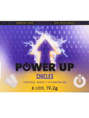 WUG Power Up - Chicle energético para concentración y resistencia BLISTER 8 UDS
