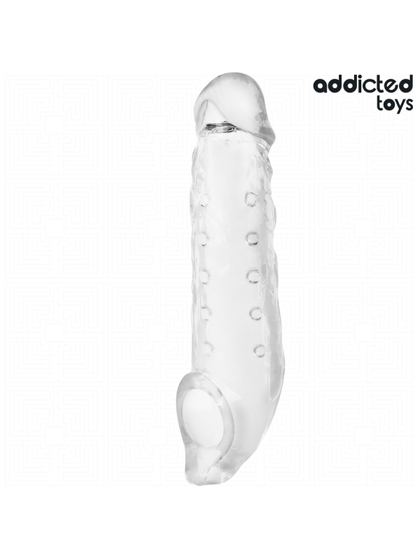 ADDICTED TOYS - FUNDAS PARA EL PENE TRANSPARENTE TALLA M 27 CM
