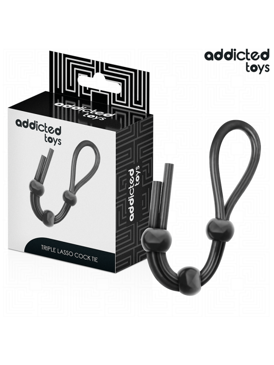 ADDICTED TOYS - CUERDA SILICONA PARA EL PENE DE LAZO TRIPLE