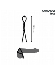 ADDICTED TOYS - CUERDA SILICONA PARA EL PENE DE LAZO TRIPLE