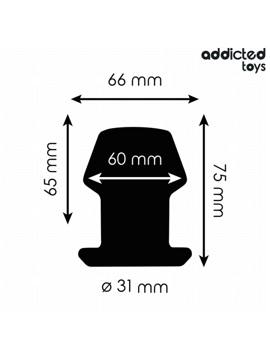 ADDICTED TOYS - PLUG ANAL HUECO EXTREM SILICONA TALLA S 7,5 CM