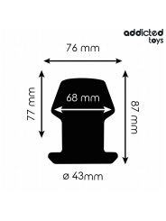 ADDICTED TOYS - PLUG ANAL HUECO EXTREM SILICONA TALLA M 8,7 CM