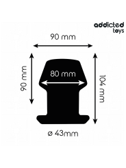 ADDICTED TOYS - PLUG ANAL HUECO EXTREM SILICONA TALLA L 10,4 CM