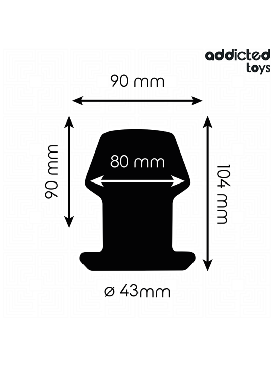 ADDICTED TOYS - PLUG ANAL HUECO EXTREM SILICONA TALLA L 10,4 CM