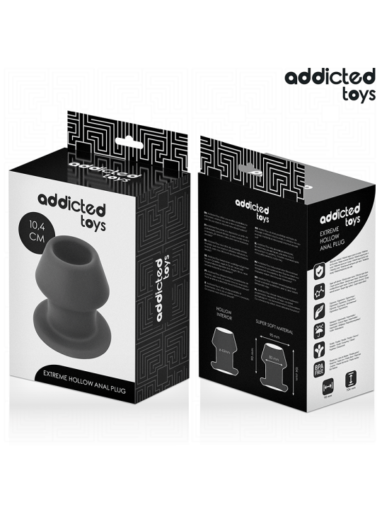 ADDICTED TOYS - PLUG ANAL HUECO EXTREM SILICONA TALLA L 10,4 CM