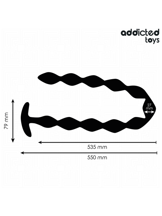 ADDICTED TOYS - ROSARIO ANAL 27 CM EXTRA LARGO SILICONA