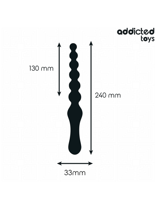 ADDICTED TOYS - MASAJEADOR ANAL DOBLE SILICONA 24 CM