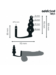 ADDICTED TOYS - PLUG ANAL CON ANILLO SILICONA MODELO 5