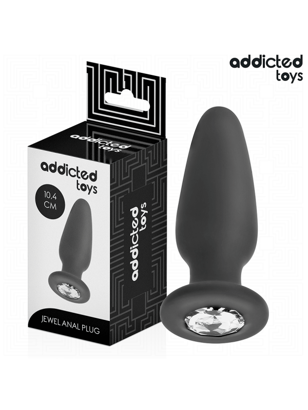 ADDICTED TOYS - PLUG ANAL CON JOYA SILICONA TALLA M 10,4 CM