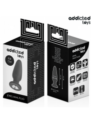 ADDICTED TOYS - PLUG ANAL CON JOYA SILICONA TALLA S 8,8 CM