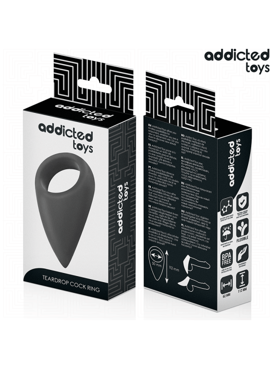 ADDICTED TOYS - ANILLO CON FORMA DE LÁGRIMA PARA EL PENE