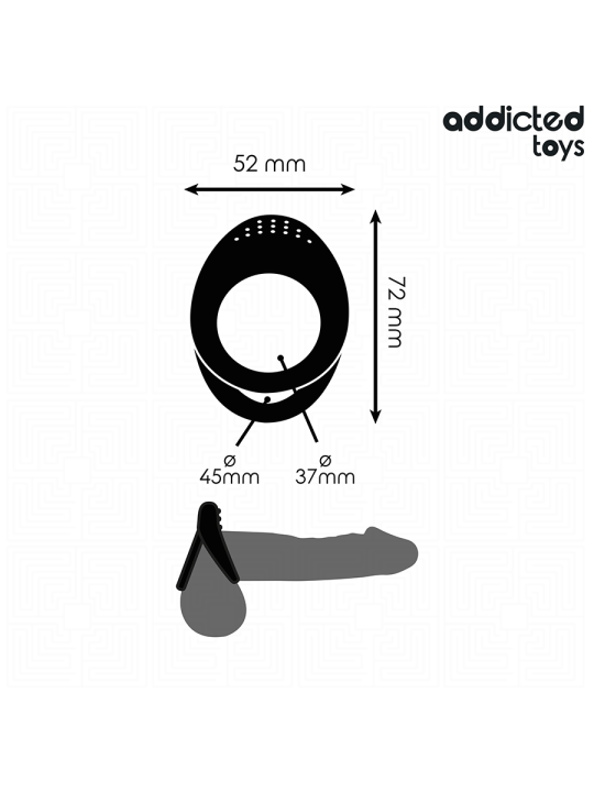 ADDICTED TOYS - ANILLO TEXTURIZADO DOBLE PARA EL PENE