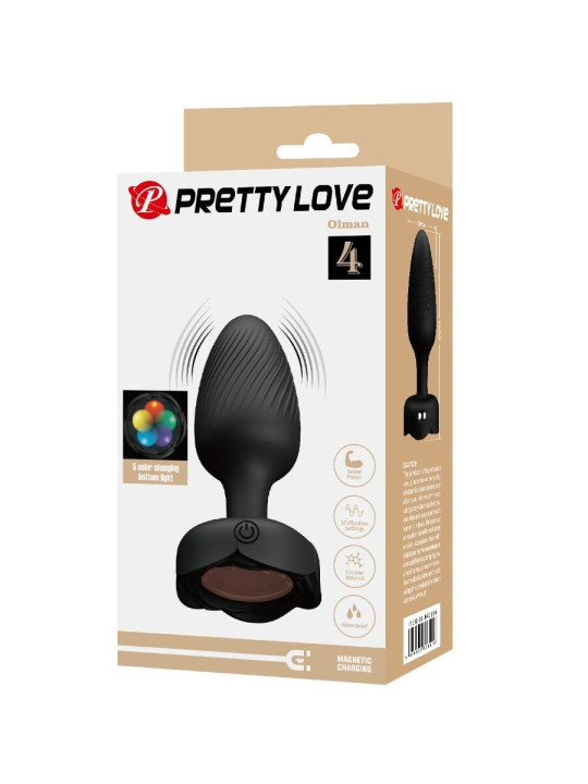 PRETTY LOVE - OLMAN PLUG ANAL CON LUZ LED 8.8 CM