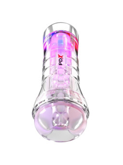 PDX ELITE - MASTURBADOR TRANSPARENTE VIEWTUBE XXL LED STROKER 27.3 CM