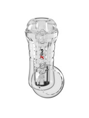 PDX ELITE - MASTURBADOR TRANSPARENTE VIEWTUBE PLUS SEE-THRU EZ-GRIP 21 CM