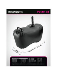 FETISH FANTASY SERIES - SILLÓN HINCHABLE BODY DOCK CON DILDO 69,2 CM NEGRO