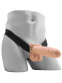 FETISH FANTASY SERIES - STRAP ON HUECO REALISTA VIBRADOR CON TESTÍCULOS 17,8 CM